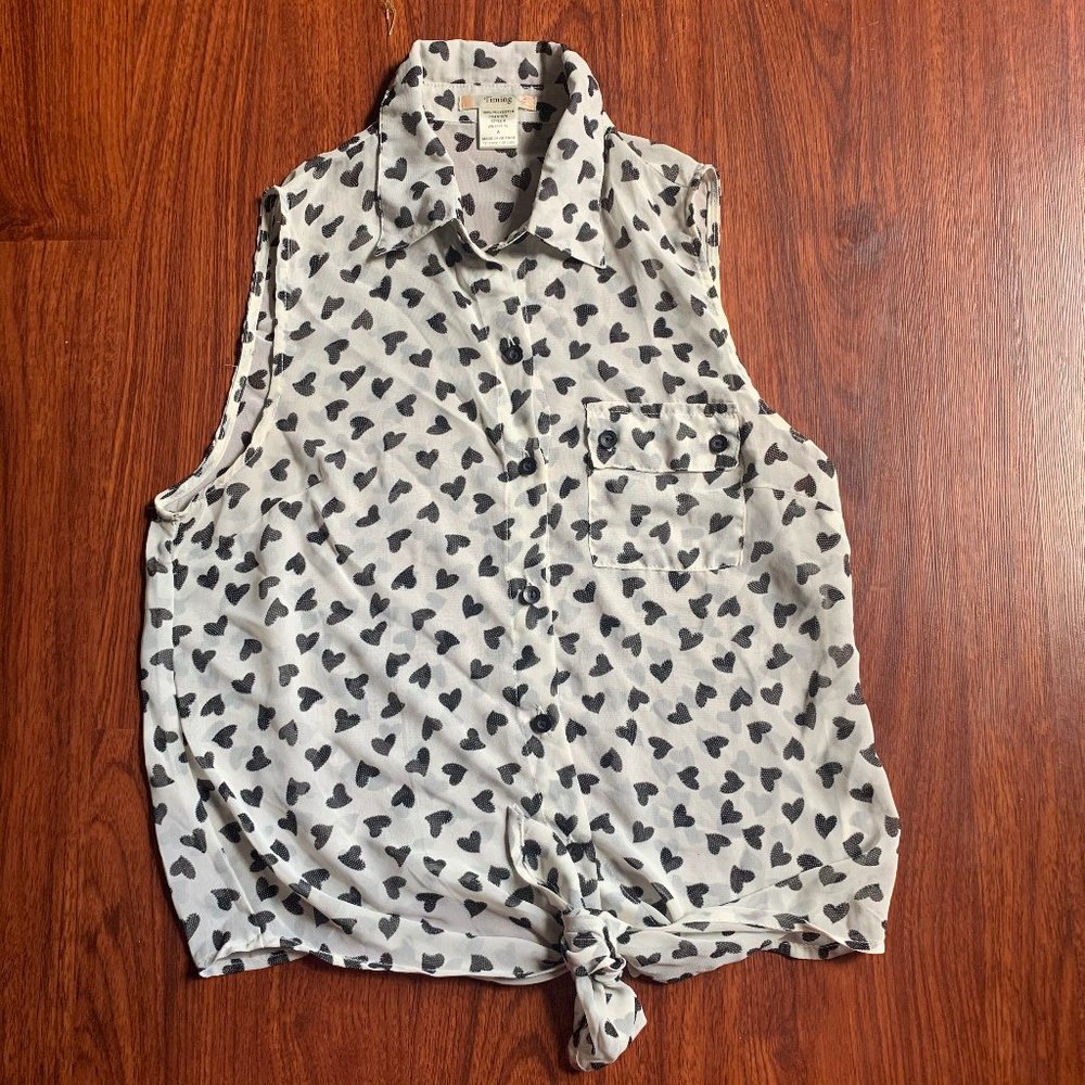 Women's Front knot sleeveless tank sz S